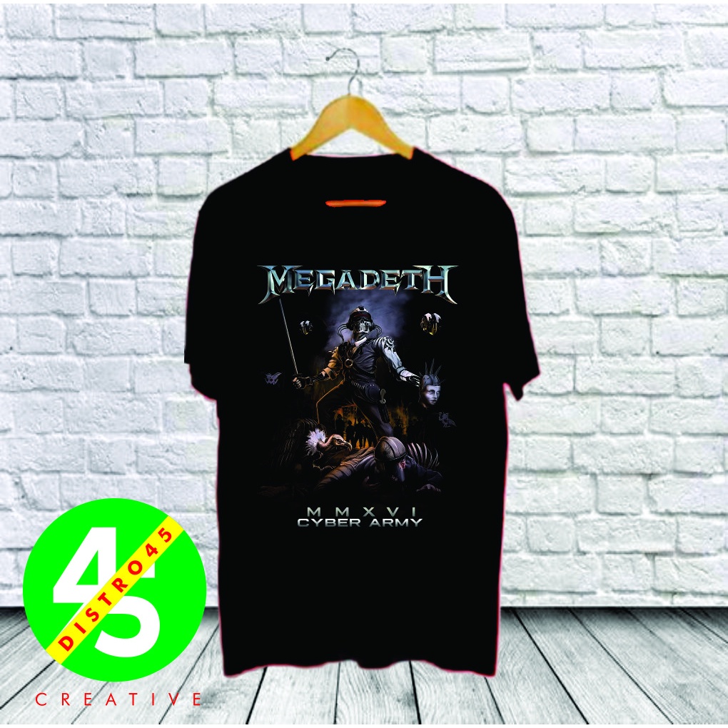 Kaos Megadeth Cyber Army / Baju Band Megadeth / T-Shirt Megadeth Murah