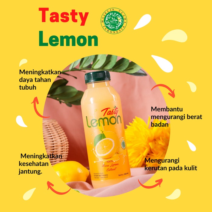 

Sari Lemon California Murni, Pure Lemon Extract Tasty Lemon Asli 500ml