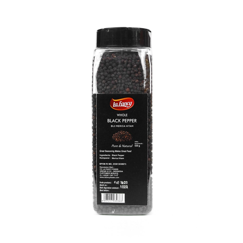 

La Fancy Foods Merica Hitam Biji 100% Murni 530g