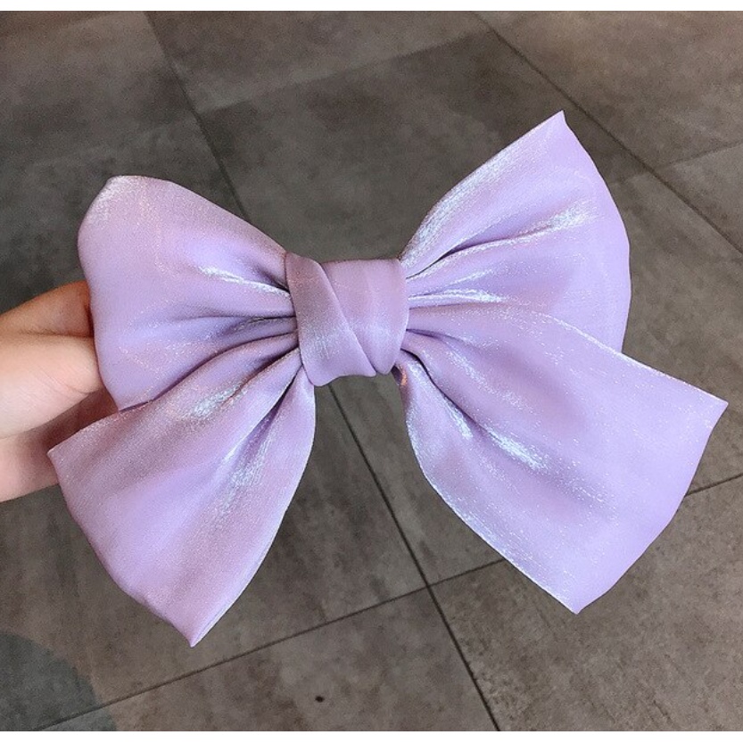 Jepitan Rambut Pita Besar Bowtie Motif Glow Style Korean Satin Premium Aksesoris Jepit Hair Clip Fashion Hairpin