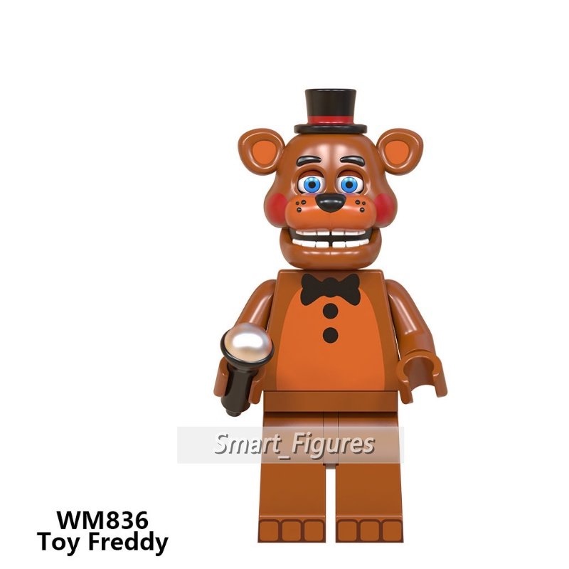 Chica Minifigures Mainan Hadiah Golden Freddy Freddy Foxy Spintraft Bonnie Lima Malam Di Angka Mini Freddy WM6074