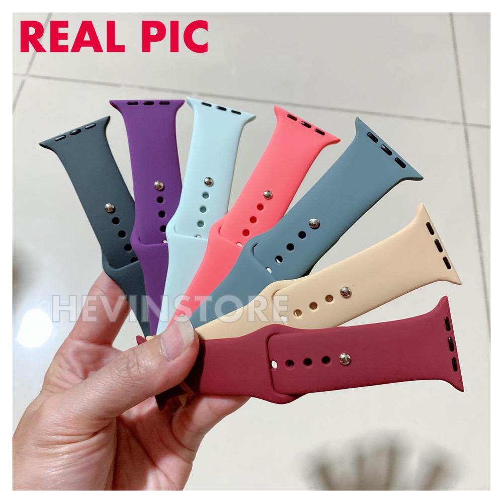 Tali Strap Silicone Standar Untuk SMARTWATCH iOS 38MM 40MM 41 MM 42MM 44MM 45MM Sport Band Strap