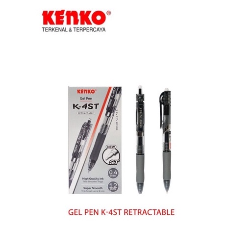 

GEL PEN K-4ST RETRACTABLE BLACK