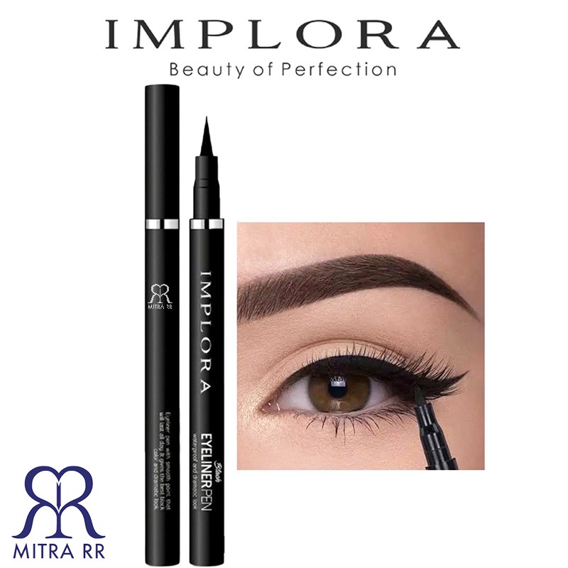 Implora Eyeliner Pen Black Waterproof and Dramatic Look Eye Liner Hitam