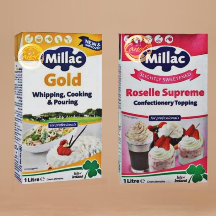 

millac gold whipping cream 1 liter / roselle supreme / 1ltr / milac TERLARIS TERPERCAYA ORIGINAL