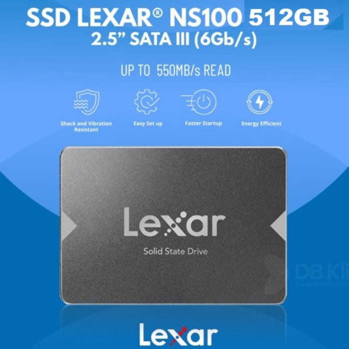 SSD Lexar NS100 512GB SATA 2.5 Inch - SSD Lexar 512GB 2.5" SATA III auar1u590