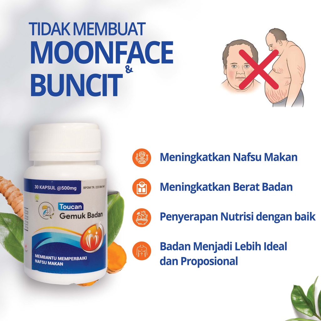 [ 1 PCS ] GARANSI UANG KEMBALI !!! Penggemuk Herbal | Multivitamin Penambah Nafsu Makan BPOM | TIDAK ADA EFEK SAMPING