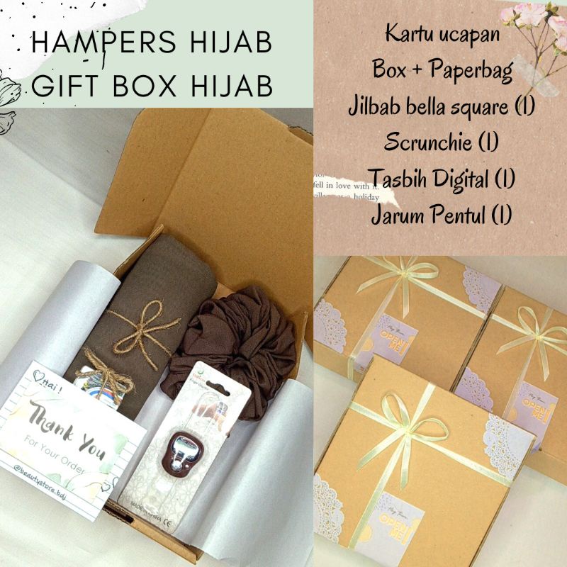Jual HAMPERS HIJAB (GRATIS PAPERBAG, KARTU UCAPAN DAN BUBBLE WRAP