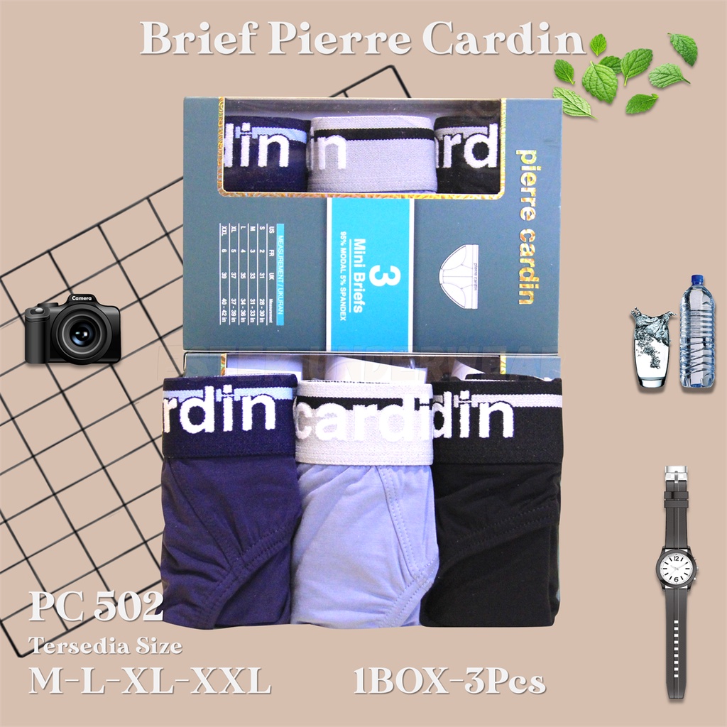 Pierre Cardin Celana Dalam Pria PC 502 1 Box isi 3Pcs