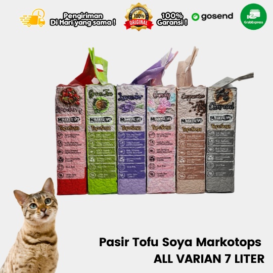 Pasir Kucing Tofu Soya Markotops CANDY 7 Liter