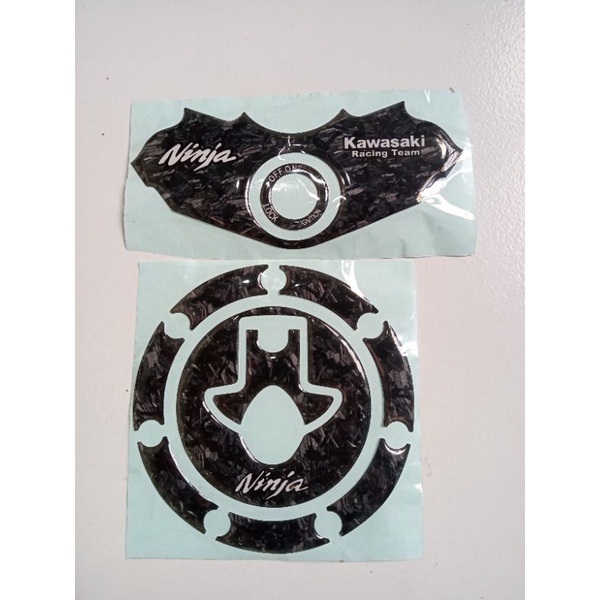 Paket Emblem Set Tutup Tangki dan Segitiga Stang Ninja RR Ninja R Ninja SS