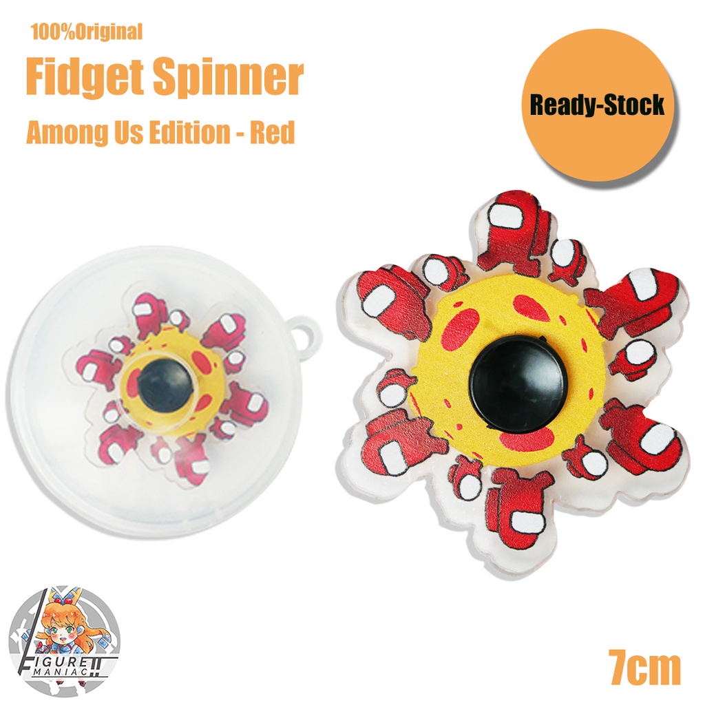 Fidget Spinner A Mong US Mainan Anak Premium Free Casing