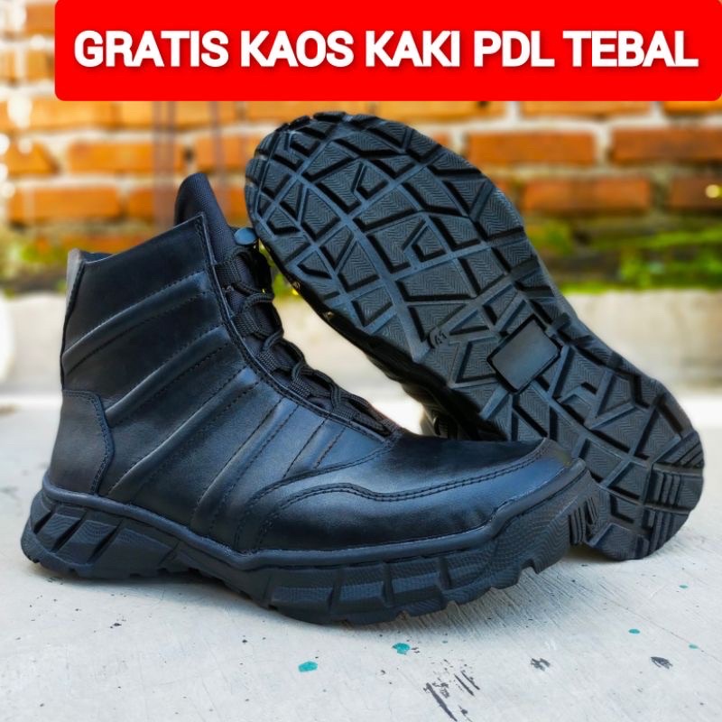 SEPATU PDL SATLANTAS MODEL NINJA PENDEK FULL KULIT SAPI ASLI SEPATU PDL DINAS LAPANGAN TNI POLRI SECURITY SATPAM SEPATU PDL POLANTAS MODEL TERBARU