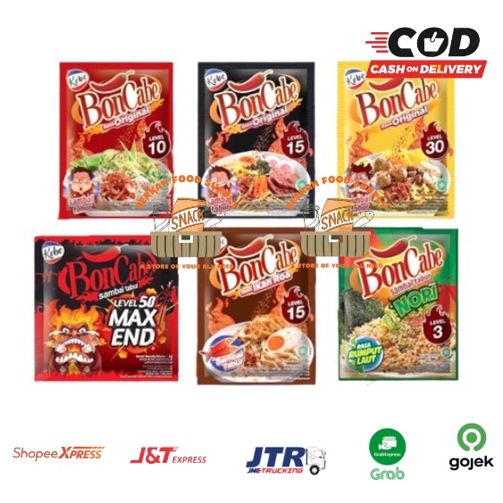 ( BERKAH ) BONCABE BON CABE SACHET SABE BUBUK SERBAGUNA LEVEL 50 15 30 10 3 ORIGINAK MAX END NORI RU