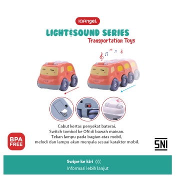 BABIESFIRST IQ698 LIGHT &amp; SOUND TRANSPORTATION CAR TOYS Mainan Mobil