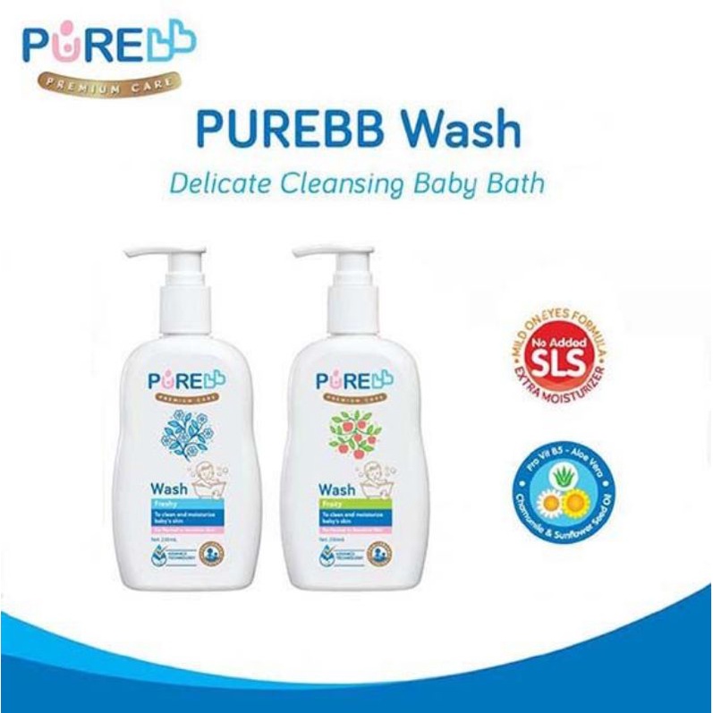 Pure Baby Body Wash Freshy Fruity - Purebaby Bath Wash - Purebb Sabun Mandi Badan Bayi