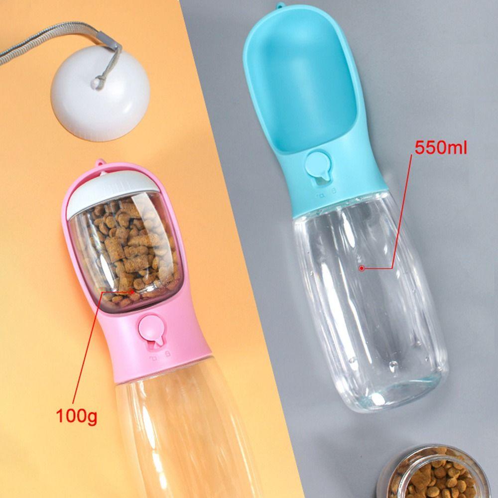 [Elegan] Botol Air Pet Anti Bocor 550ml Botol Minum Untuk Anjing Anjing Aksesoris Hewan Peliharaan Mudium Kecil Anjing Kucing Pet Drinker