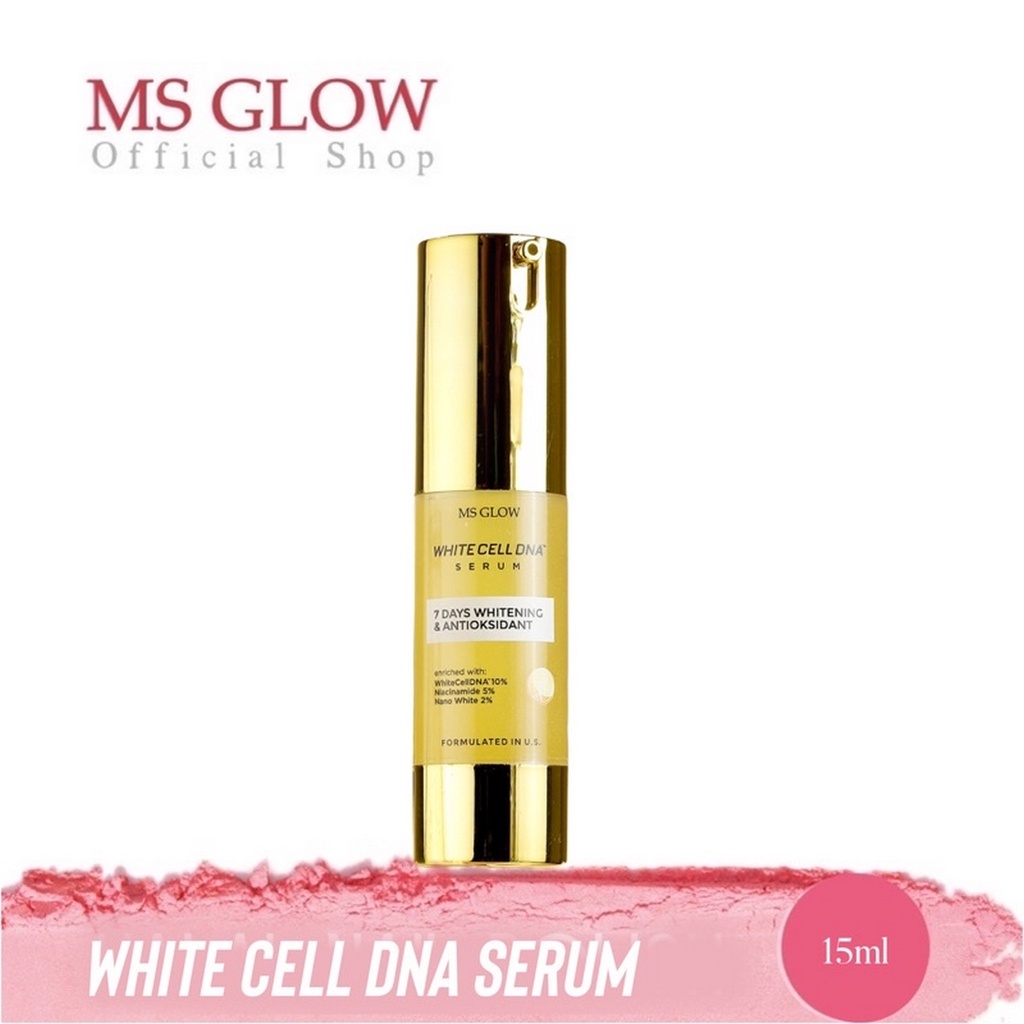 MS Glow Serum White Cell DNA untuk Flek Hitam di Wajah Original BPOM