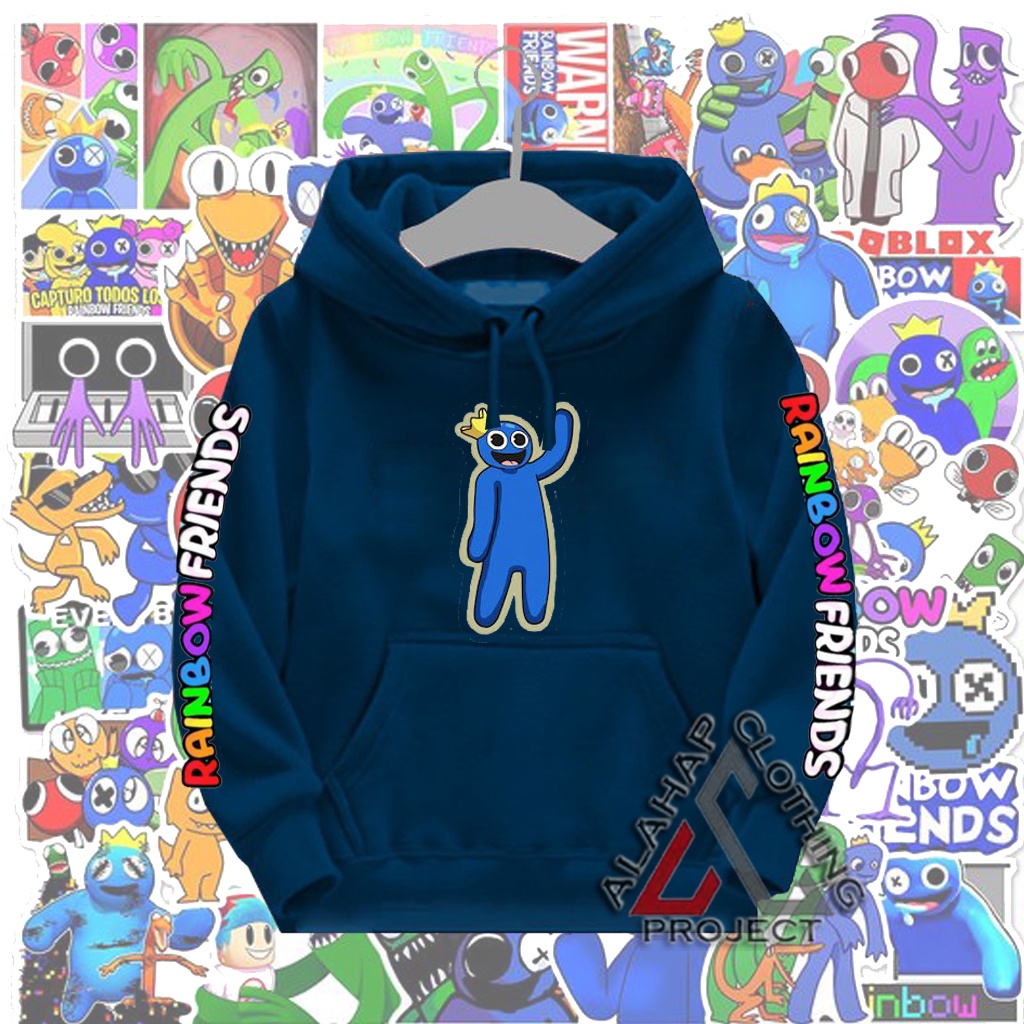 Jaket Anak Sweater Anak Hoodie Anak Rainbow Friends RainbowFriends Karakter Blue - Alahap Clothing