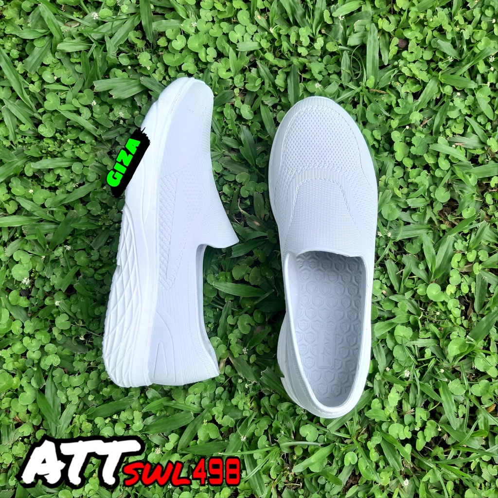 Sepatu Wanita Slip On Bahan Karet Lentur Ringan Anti Air SWL 498 Full Tanpa Sambungan