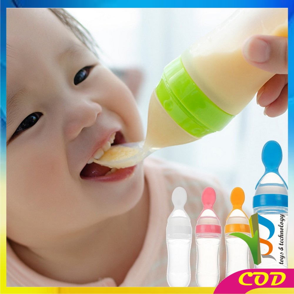 RB-C49-50 Botol Sendok Makan Bayi Botol Susu Dot Sendok Bubur MPASI Baby Spoon Feeder Food Grade