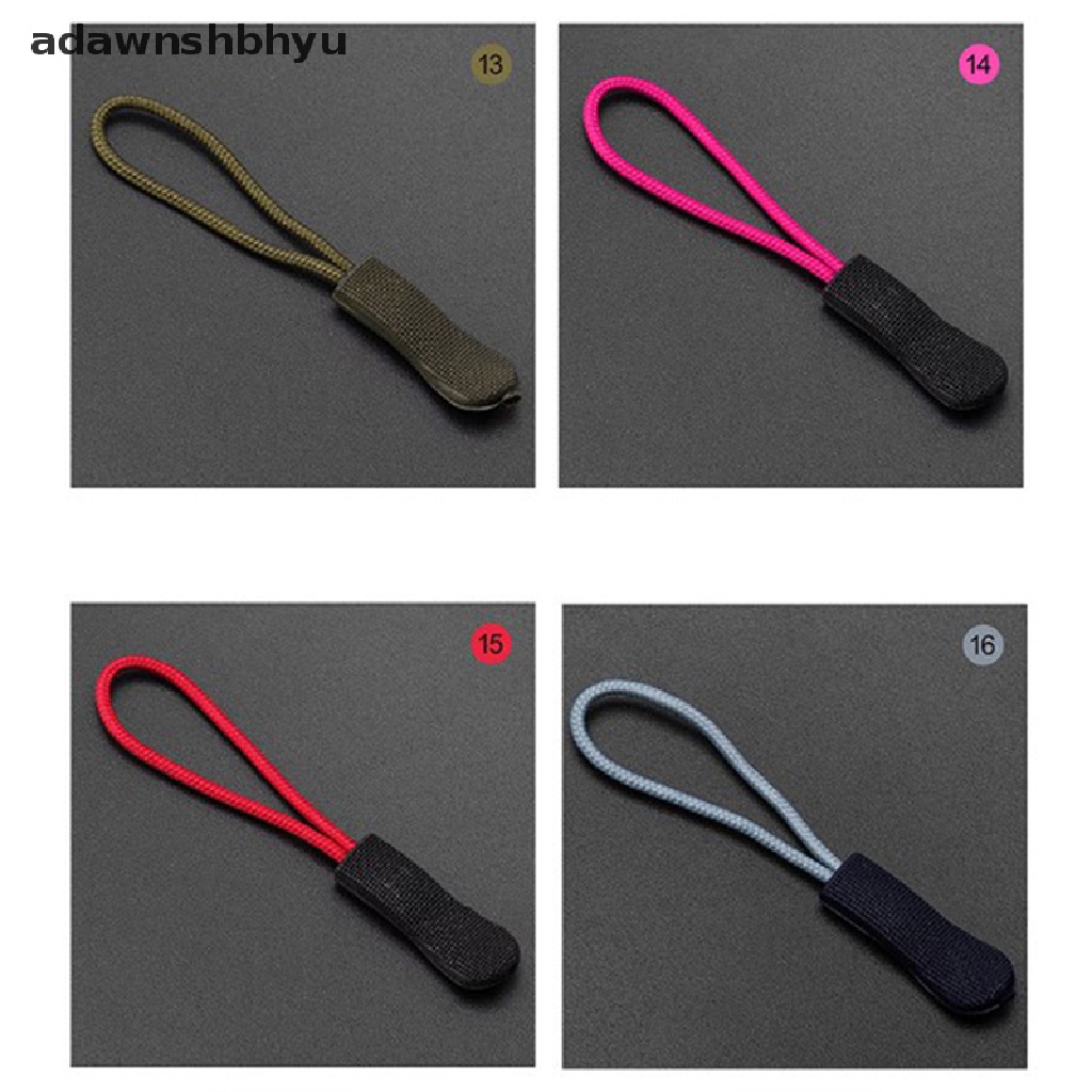 Adawnshbhyu 20pcs Zipper Pull Puller End Fit Tali Tag Pengganti Klip Zip Cord Tab ID