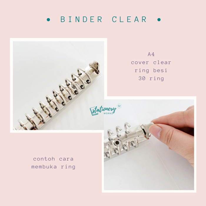

BINDER A4 CLEAR TRANSPARAN - 30 RING - NOTEBOOK RING