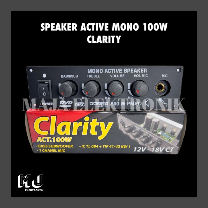 Kit Speaker Aktif Mono 100 Watt Clarity Maestro