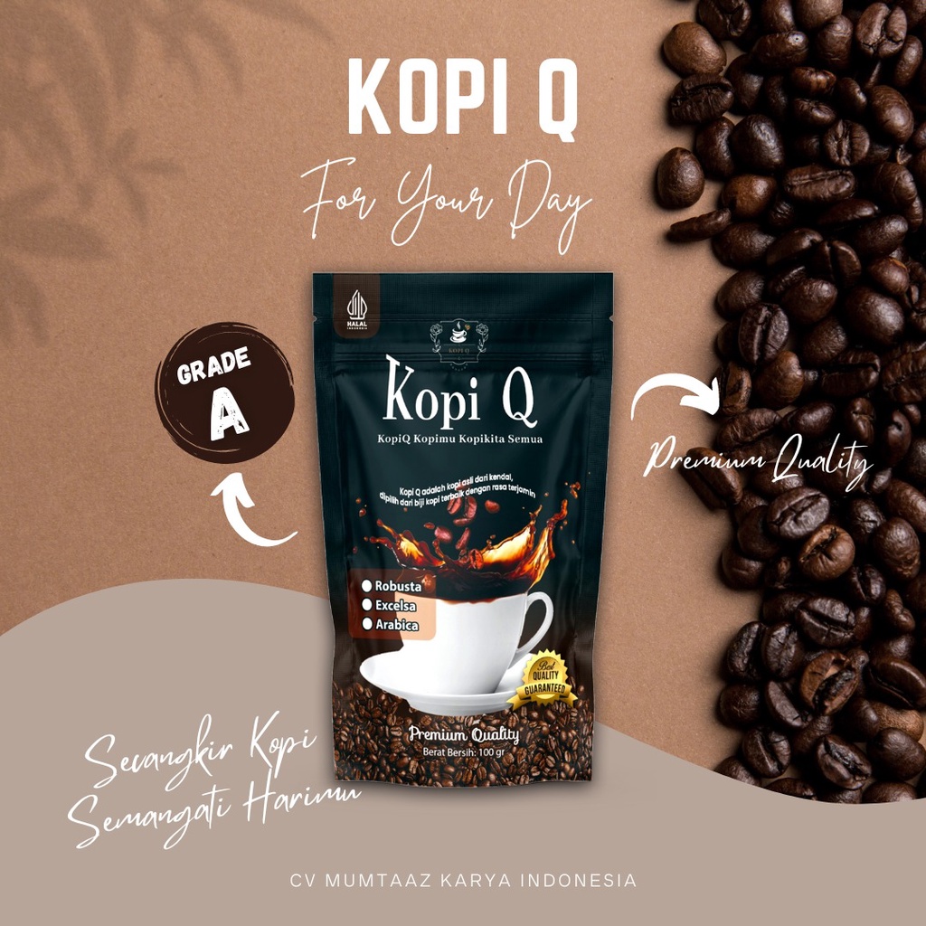 

KOPI Q KENDAL ARABICA/EXCELSA/ROBUSTA (100gr)