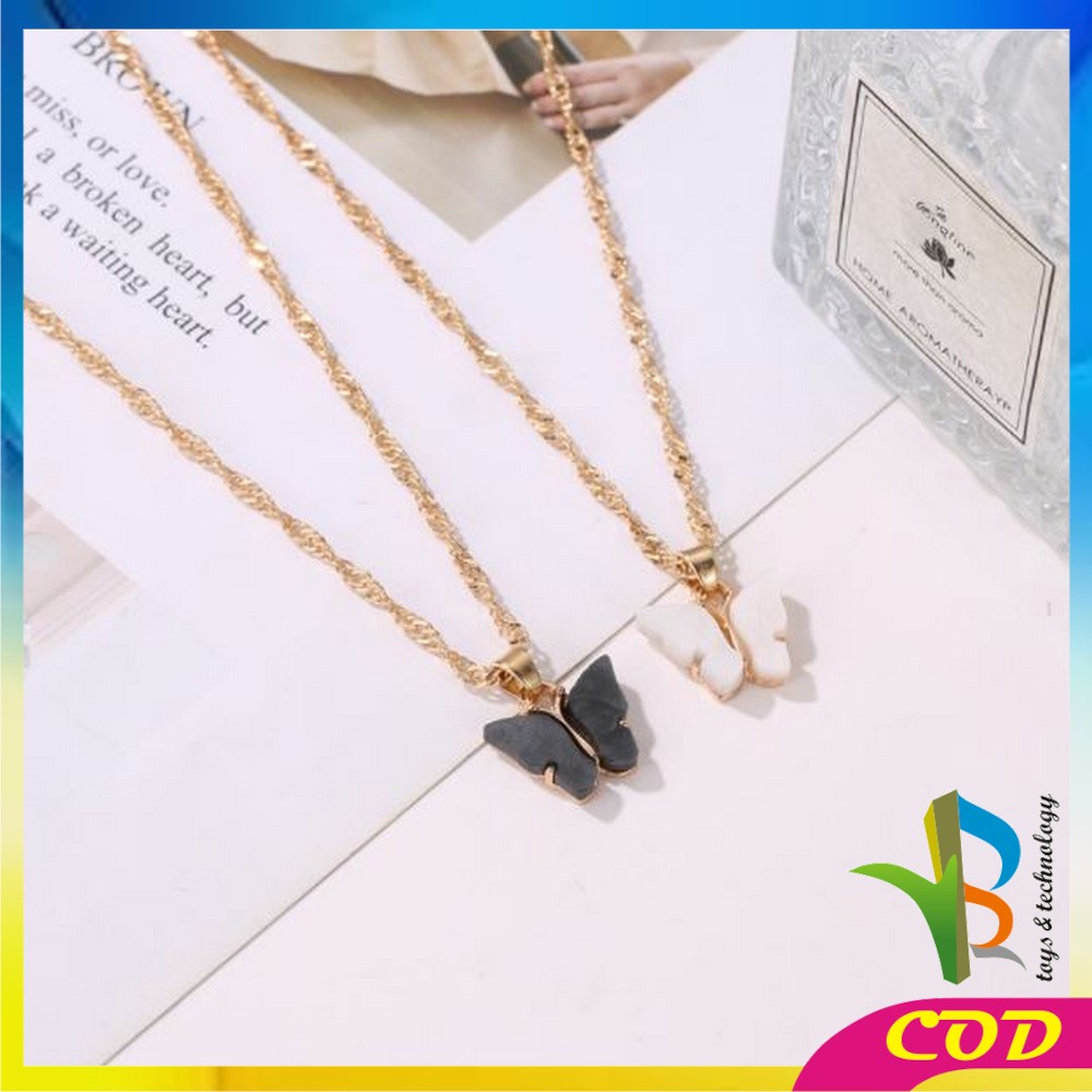 RB-K76 Kalung Kupu Kupu Butterfly Kalung Rantai Akrilik Kupu Kupu Korean Fashion Kalung Rantai Wanita Aesthetic Import Ala Korea