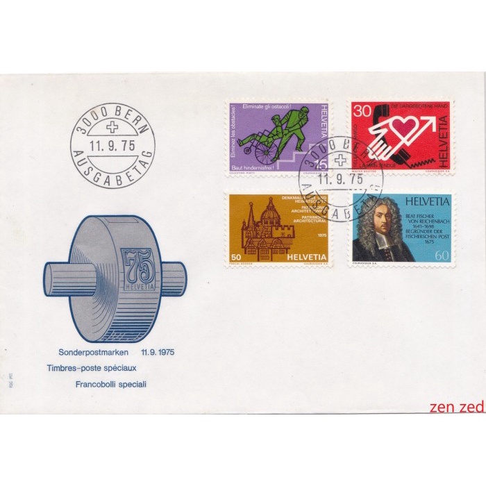 

A533 Prangko Swiss FDC 1968 Events 1 Pcs