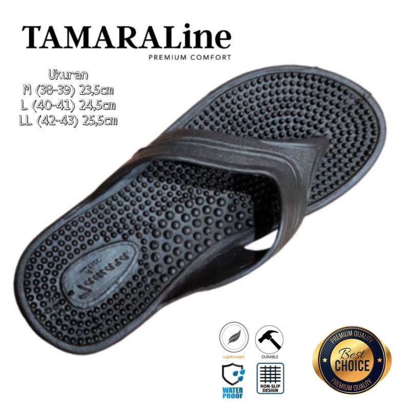 Sandal Jepit Rematik Kesehatan Karet Pria Wanita Unisex Dewasa / Remaja - TAMARALINE 136 / Bahan Premium Lentur Empuk Ringan Kuat Anti Slip Anti Air / Model Sandal Casual Santai Rumah Hotel Outdoor Kamar Mandi Murah Original