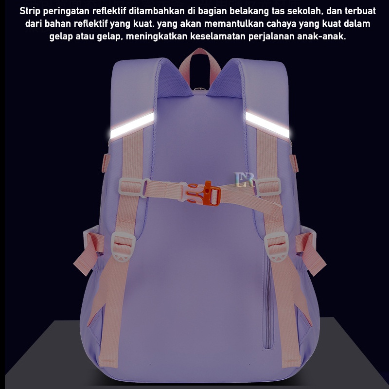 LNR Shop S-018 S-014 Tas Sekolah Anak Perempuan Import Anti Air Bahan Polyester Gesper Tali Bahu LOL Dengan Gantungan Boneka TK - SD Kelas 1 2 3 4 5 6 Ransel School Bag Sekolah Dasar Taman Kanak Cowok Boy Playgroup Pre-K K1 K2 Kindergarten Tas Punggung