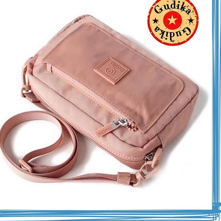 ➟➬✢ Open Reseller ✔ Gudika 5140 Tas Selempang Wanita Kece Korea Bahan Nilon Kedap Air Import Origina