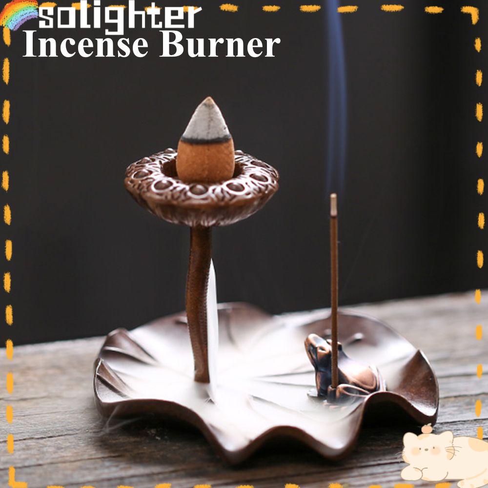 Solighter Incense Burner Dekorasi Rumah Kreatif Tungku Aromaterapi Logam