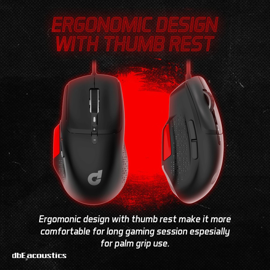 dBE MG200 / MG 200 RGB Ergonomic Gaming Mouse