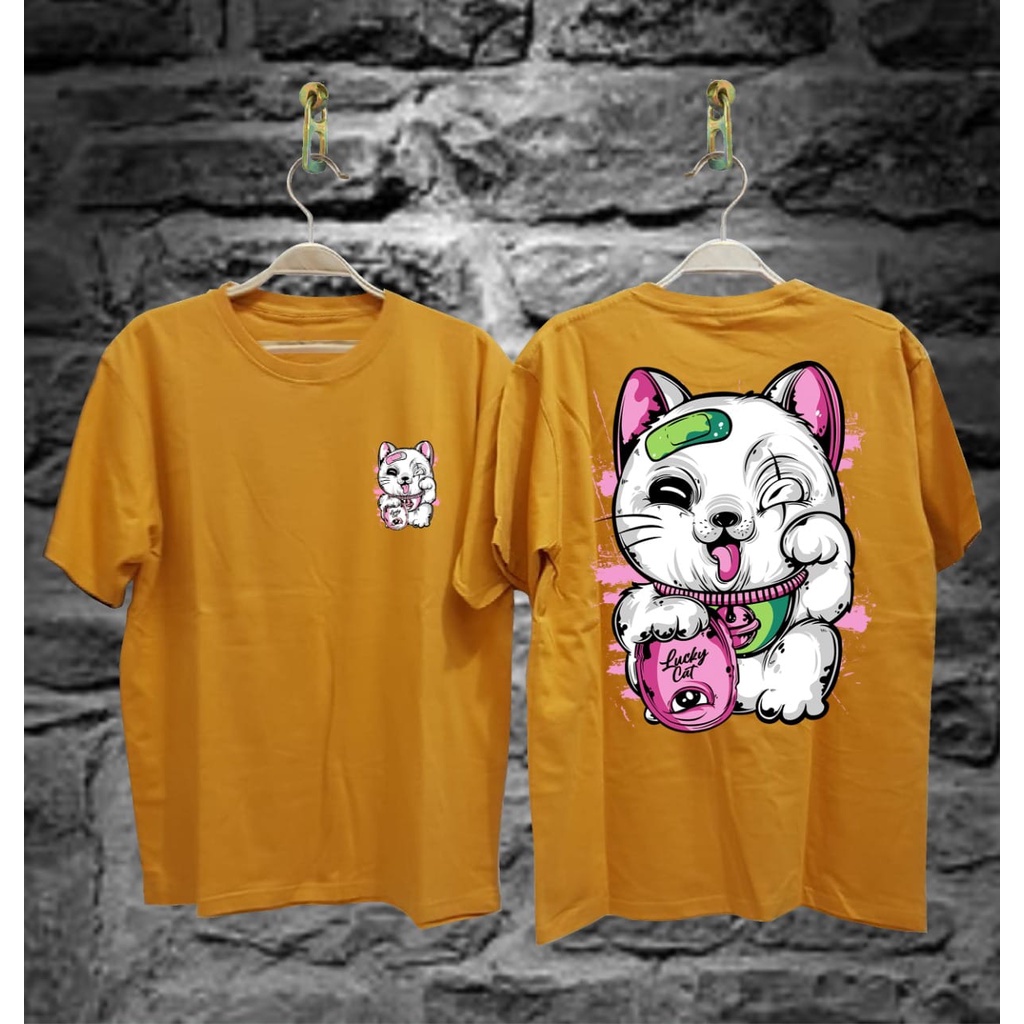 IKKONO STORE/KAOS KUCING LUCKY CAT / KAOS CAT/ KAOS PRIA / KAOS DISTRO MURAH /KAOS DISTRO BANDUNG / 