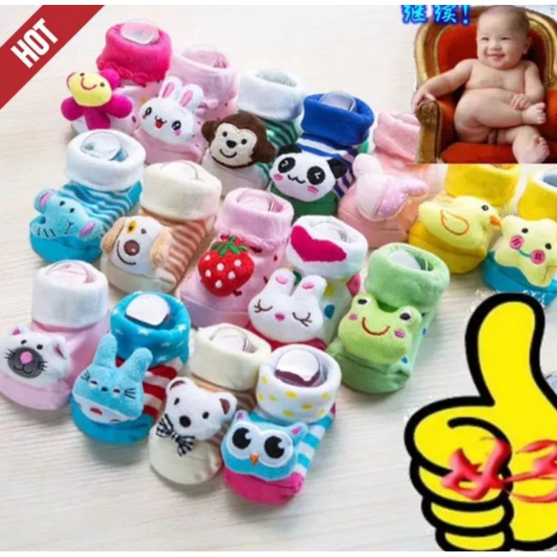 Kaos Kaki Bayi Boneka Karakter 3D Sepatu Bayi Lucu Murah Baby Sock Import terlaris