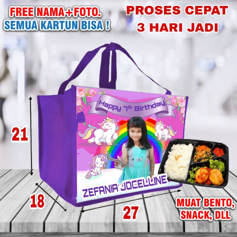 

Tas ULTAH Custom Kotak BENTO Tas Bingkisan Besar