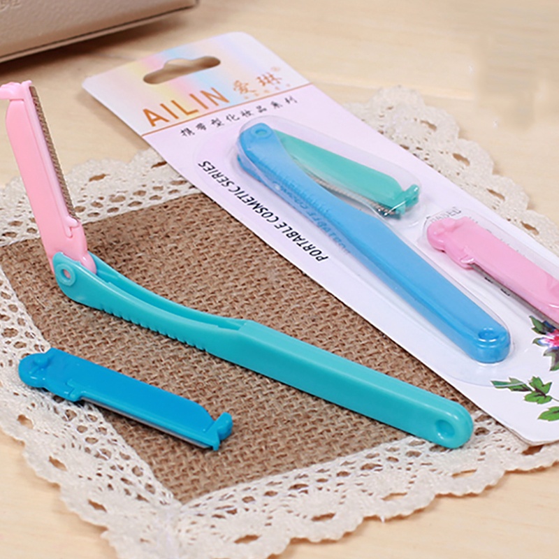 Pisau Cukur Alis / Eyebrow Shaver / Cukur Alis Lipat / Cukuran Alis Rambut - Pisau Alis Free Refill