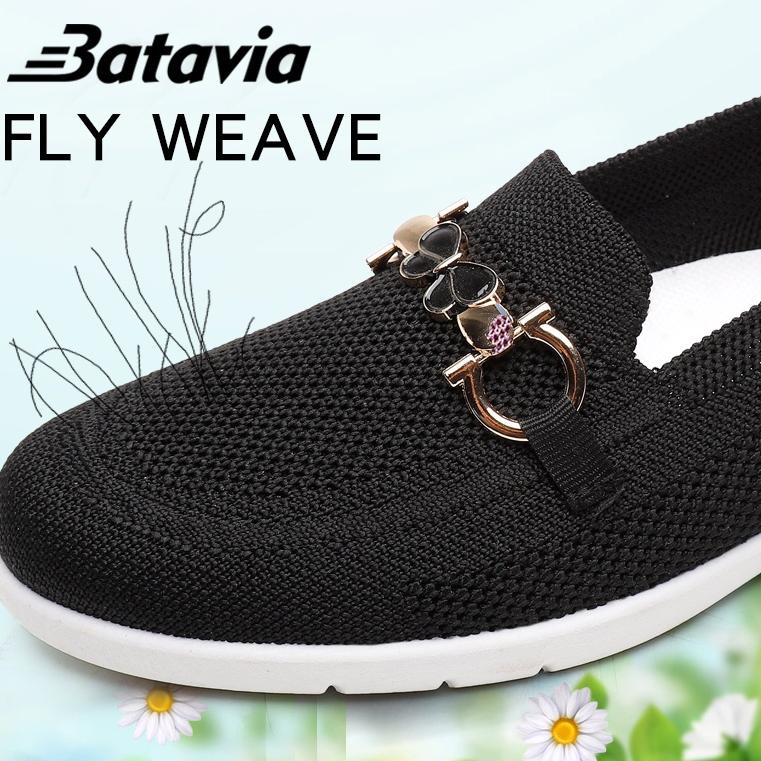 J83J Batavia Shoes Sepatu Flat Wanita Rajut Import Terbaru A6 IFS