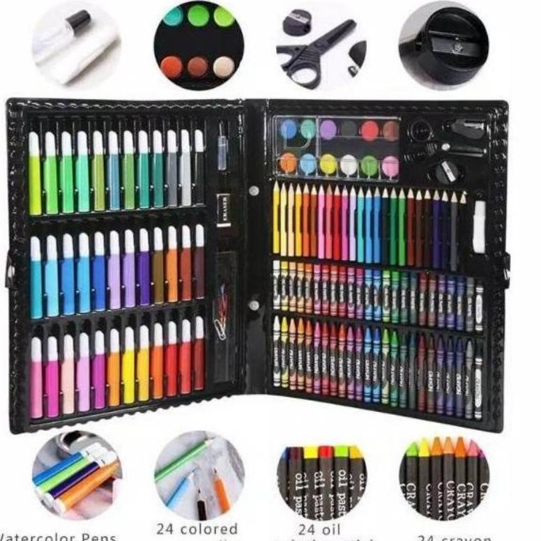 

ALAT TULIS SET CRAYON COLOURING / ART SET 150 PCS / MKRAYON MEWARNAI ANAK 150 PCS TERLARISS...,,,,,