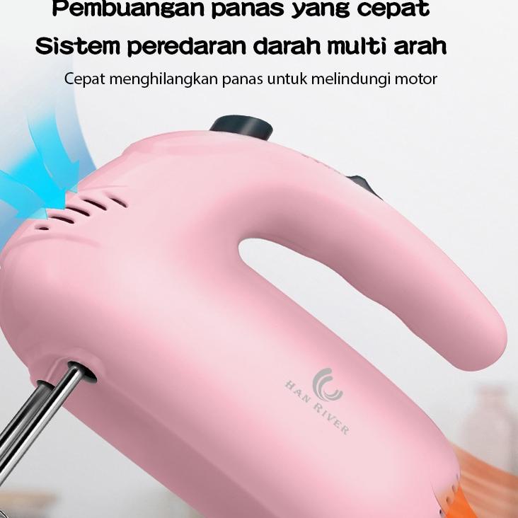 Product Exclusive HAN RIVER HRDDQ-008 Han Mixer 5 Kecepatan - Macaroon Pink