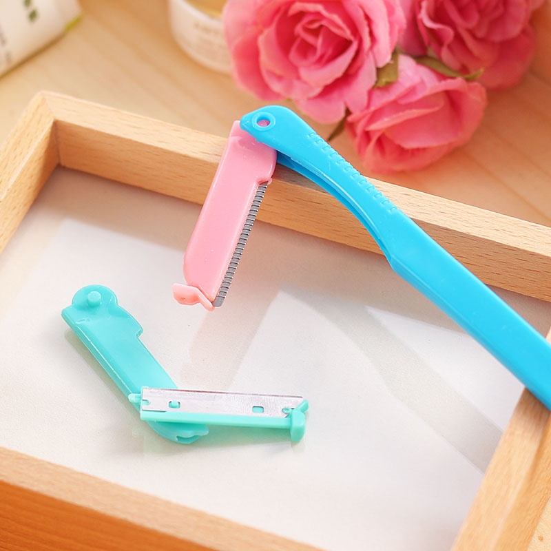 Pisau Cukur Alis / Eyebrow Shaver / Cukur Alis Lipat / Cukuran Alis Rambut - Pisau Alis Free Refill