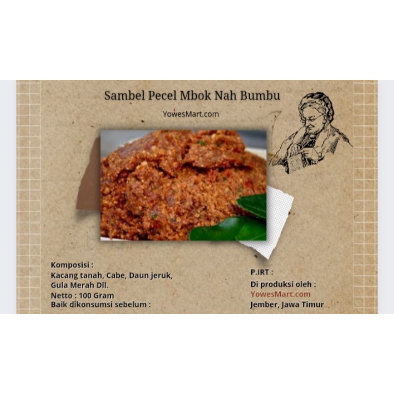 

Sambel Pecel Mbok Nah Bumbu