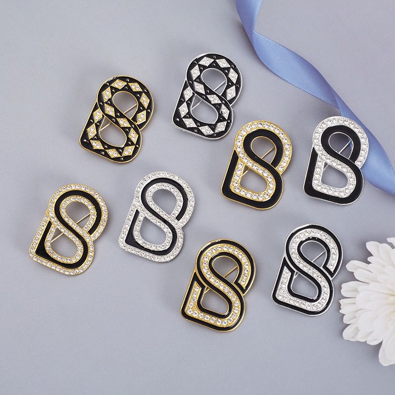 Bros B Button Permata Combine Black Import