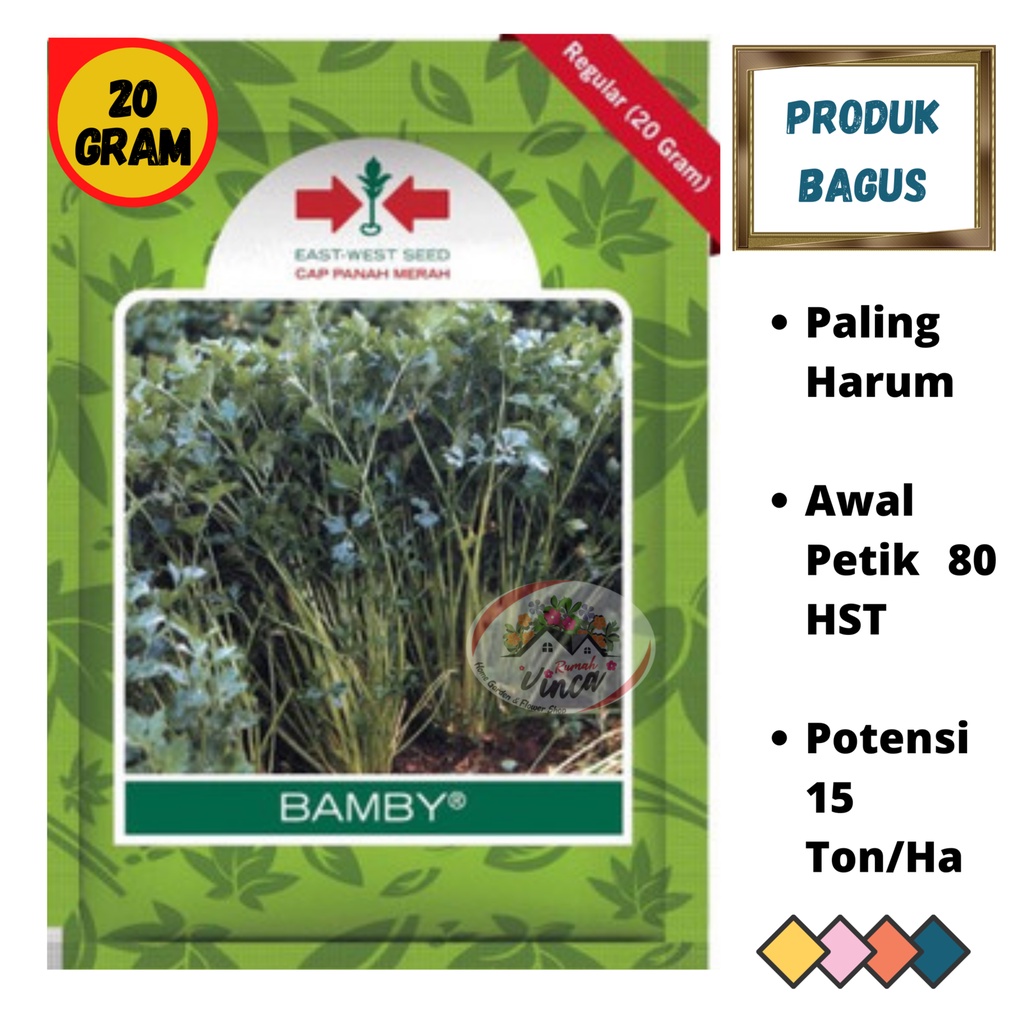 Benih Bibit Biji Seledri BAMBY Cap Panah Merah Daun Sup Daun Seledry