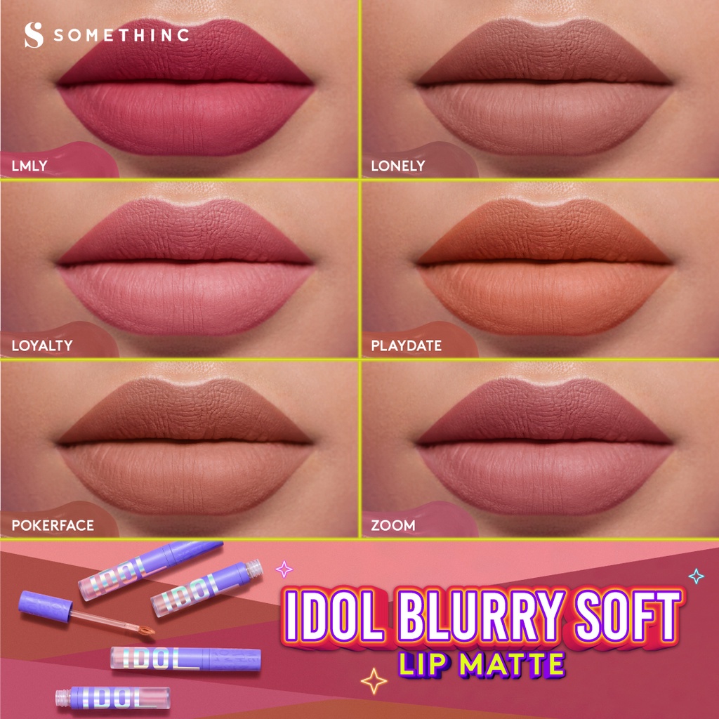 SOMETHINC LIP CREAM IDOL BLURRY SOFT LIP MATTE 3GR ( READY 12 SHADE )