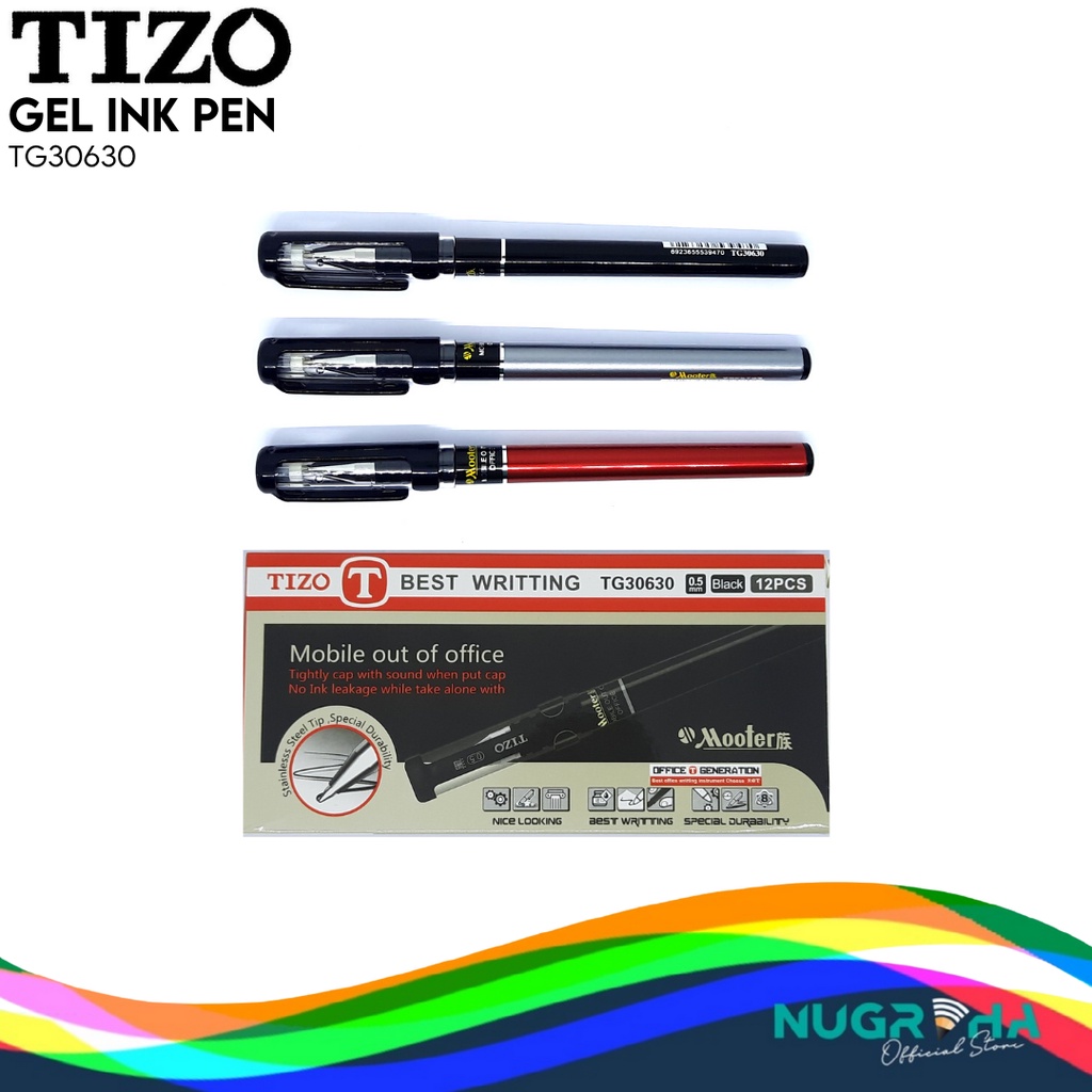 PULPEN BALLPOINT PENA GEL INK 0.5 TIZO TG30630