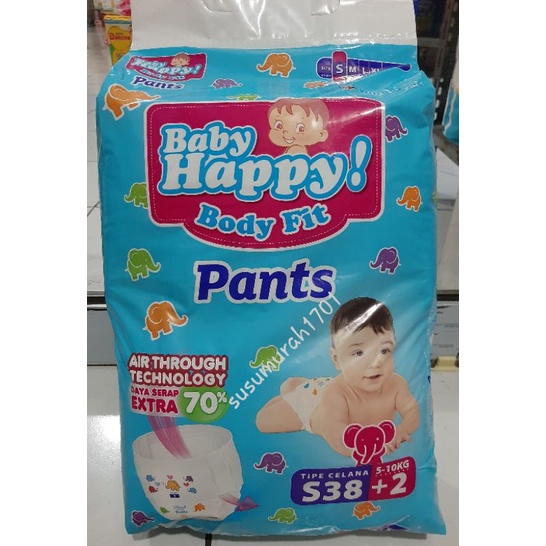 BABY HAPPY Body Fit Pants S.38+2/ M32/ L28 / XL26 / XXL24 - SUSU MURAH